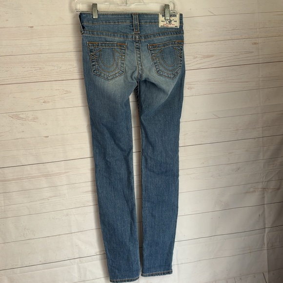 True Religion Size 25 Rust Brown Big T BPQL COASTL SNSE Low Rise Skinny Jeans - Picture 3 of 13